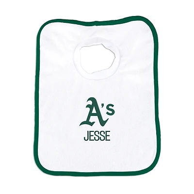 Newborn & Infant White Athletics Personalized Bib