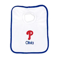 Newborn & Infant White Philadelphia Phillies Personalized Bib