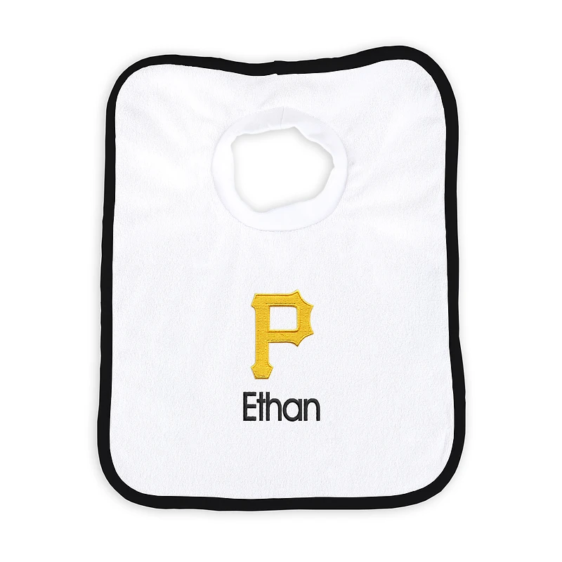 Newborn & Infant White Pittsburgh Pirates Personalized Bib