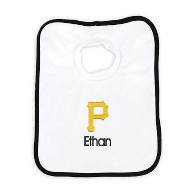 Newborn & Infant White Pittsburgh Pirates Personalized Bib
