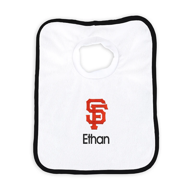 Newborn & Infant White San Francisco Giants Personalized Bib