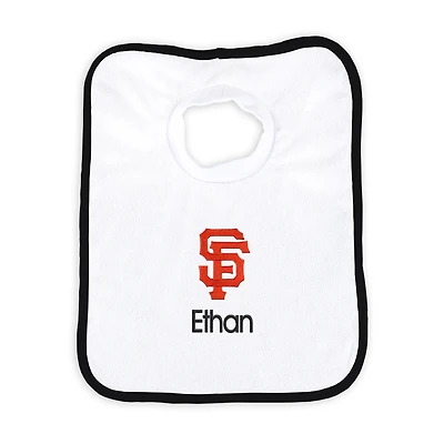 Newborn & Infant White San Francisco Giants Personalized Bib