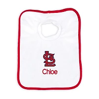 Newborn & Infant White St. Louis Cardinals Personalized Bib
