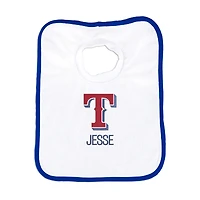Newborn & Infant White Texas Rangers Personalized Bib