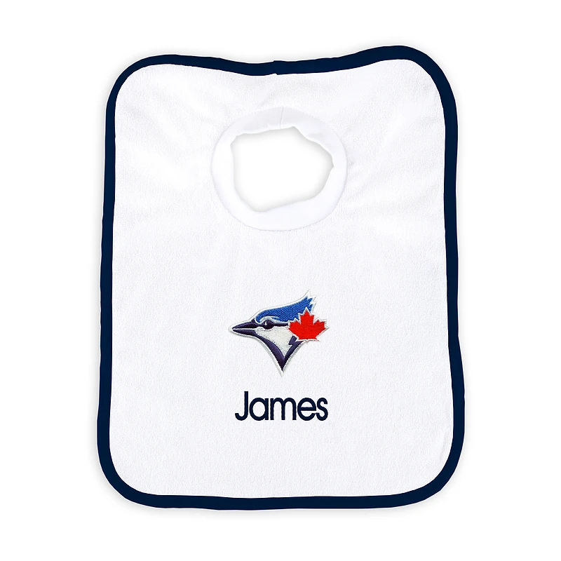 Newborn & Infant White Toronto Blue Jays Personalized Bib