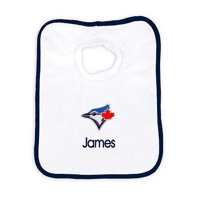 Newborn & Infant White Toronto Blue Jays Personalized Bib