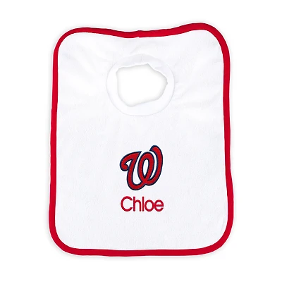 Newborn & Infant White Washington Nationals Personalized Bib