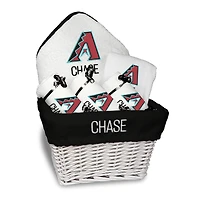 Newborn & Infant White Arizona Diamondbacks Personalized Medium Gift Basket