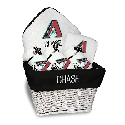 Newborn & Infant White Arizona Diamondbacks Personalized Medium Gift Basket