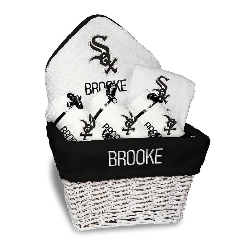 Newborn & Infant White Chicago White Sox Personalized Medium Gift Basket