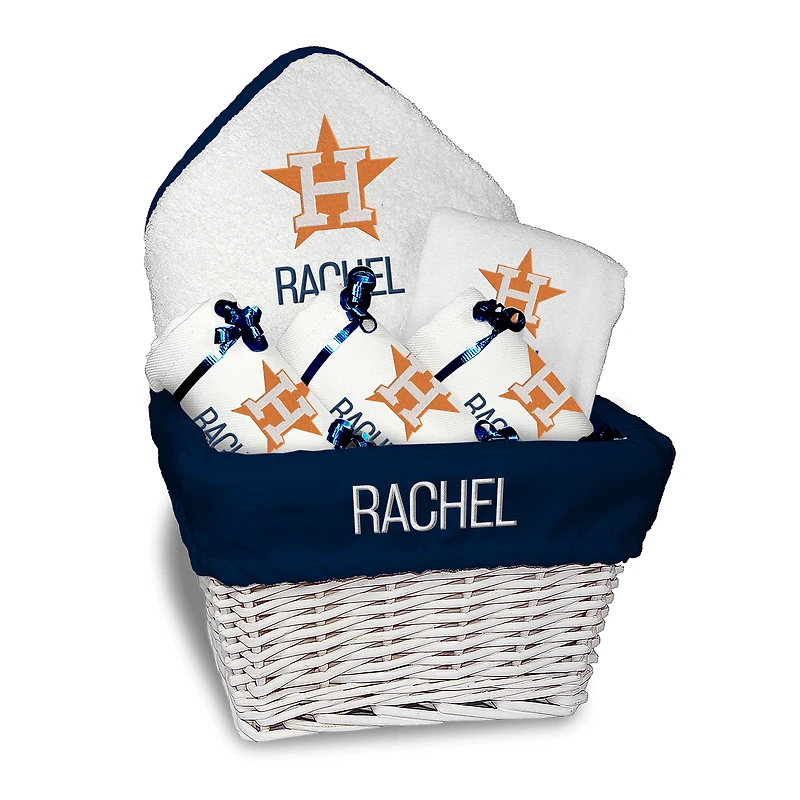 Newborn & Infant White Houston Astros Personalized Medium Gift Basket