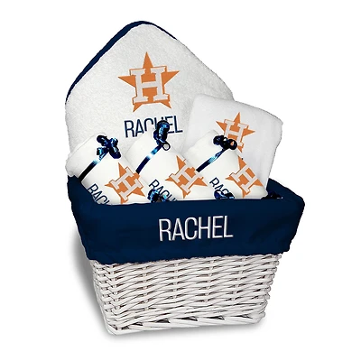Newborn & Infant White Houston Astros Personalized Medium Gift Basket