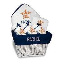Newborn & Infant White Houston Astros Personalized Medium Gift Basket