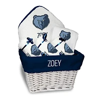 Newborn & Infant White Memphis Grizzlies Personalized Medium Gift Basket