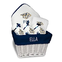 Newborn & Infant White Nashville Predators Personalized Medium Gift Basket