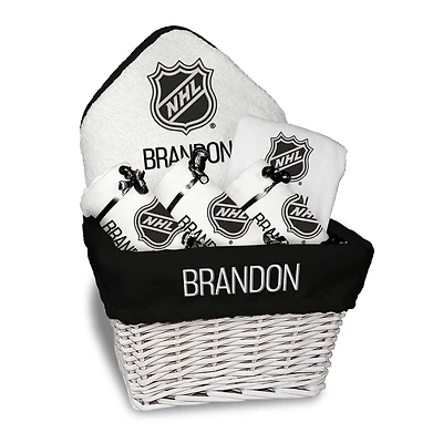Newborn & Infant White NHL Personalized Medium Gift Basket