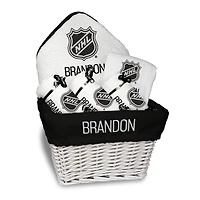 Newborn & Infant White NHL Personalized Medium Gift Basket