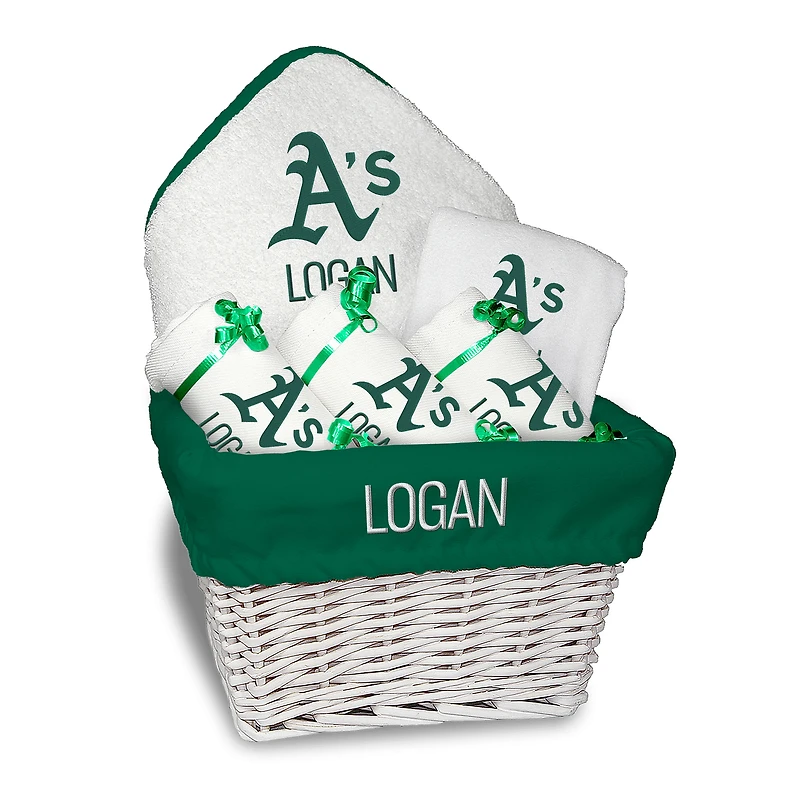 Newborn & Infant White Athletics Personalized Medium Gift Basket