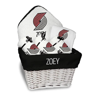 Newborn & Infant White Portland Trail Blazers Personalized Medium Gift Basket