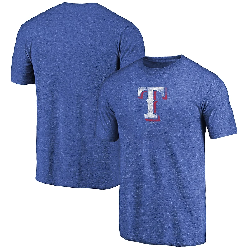 Men's Royal Texas Rangers Distressed Team 2 Tri-Blend T-Shirt