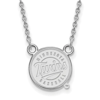 Women's Minnesota Twins Small Logo Sterling Silver Pendant Necklace
