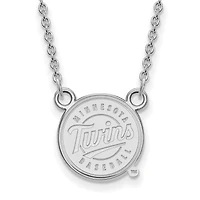 Women's Minnesota Twins Small Logo Sterling Silver Pendant Necklace