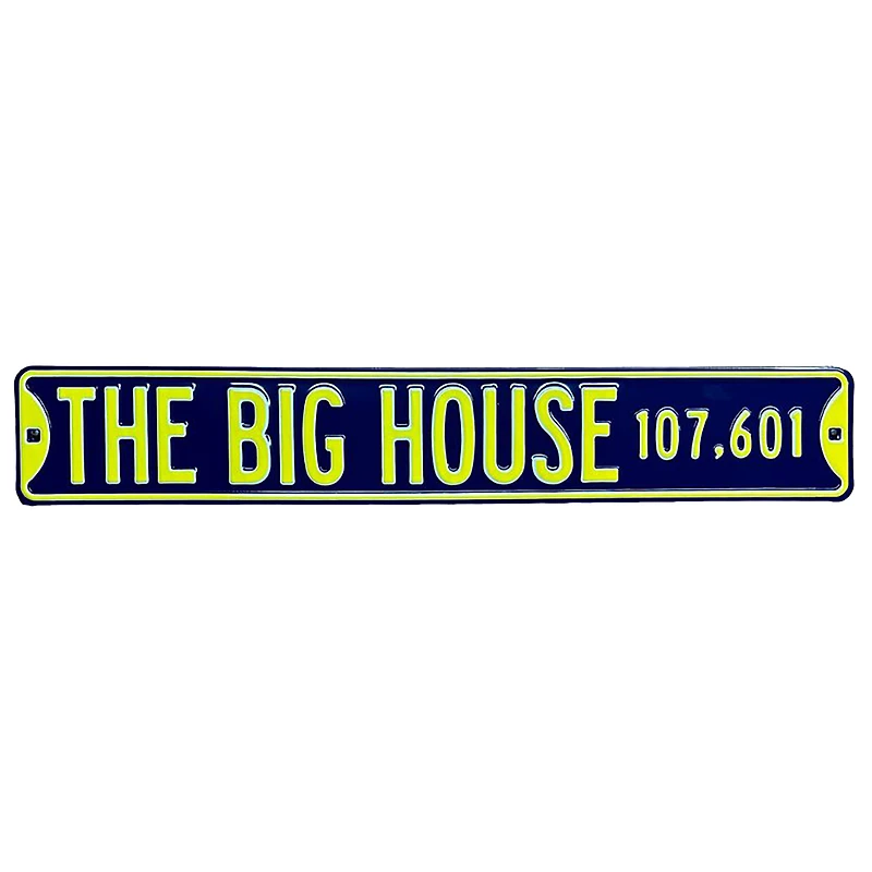 Navy Michigan Wolverines 6" x 36" College Ave Street Sign