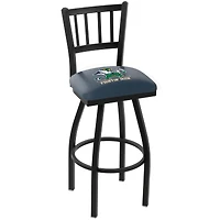 Notre Dame Fighting Irish 25" Black Wrinkle Team Swivel Bar Stool with Jailhouse Back
