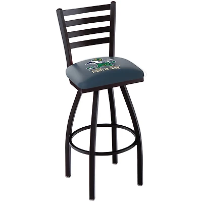 Notre Dame Fighting Irish 30" Black Team Wrinkle Swivel Bar Stool with Ladder Style Back