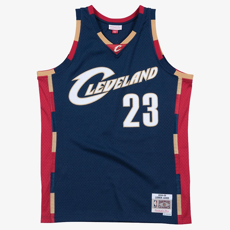 Men's Mitchell & Ness LeBron James Navy Cleveland Cavaliers Hardwood Classics Swingman Jersey