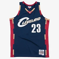 Men's Mitchell & Ness LeBron James Navy Cleveland Cavaliers Hardwood Classics Swingman Jersey