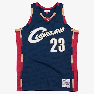 Men's Mitchell & Ness LeBron James Navy Cleveland Cavaliers Hardwood Classics Swingman Jersey