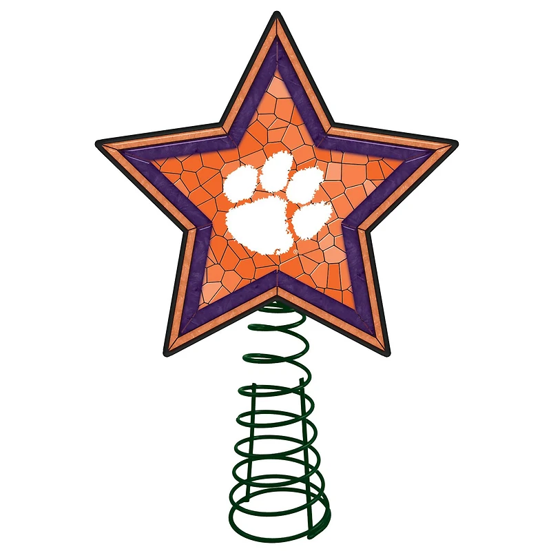 Clemson Tigers Mosaic Tree Topper