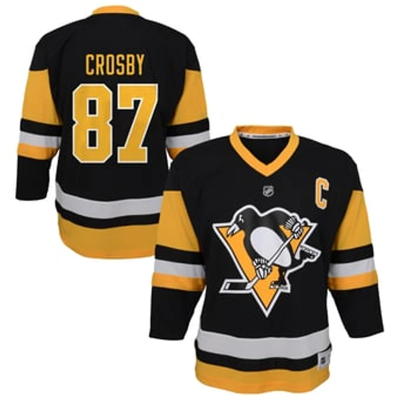 Infant Sidney Crosby Black Pittsburgh Penguins Replica Player Jersey