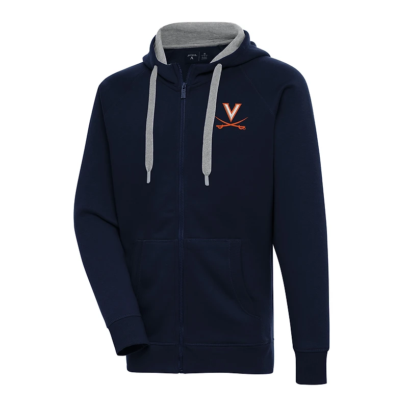 Men's Antigua Navy Virginia Cavaliers Victory Full-Zip Hoodie
