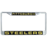 Sparo Pittsburgh Steelers Chrome License Plate Frame with Laser Inserts