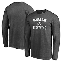 Men's Heathered Gray Tampa Bay Lightning Victory Arch Long Sleeve T-Shirt