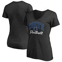 Women's Black Indianapolis Colts Victory Script V-Neck T-Shirt