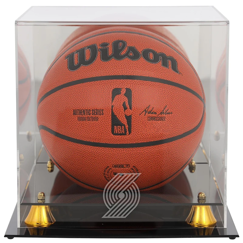 Portland Trail Blazers Golden Classic Team Logo Basketball Display Case