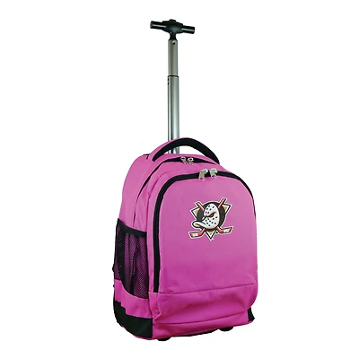 MOJO Pink Anaheim Ducks 19'' Premium Wheeled Backpack