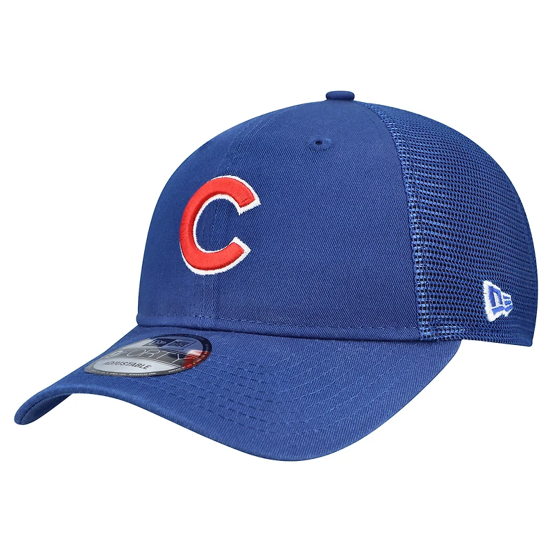 Men's New Era Royal Chicago Cubs Trucker 9FORTY Adjustable Snapback Hat