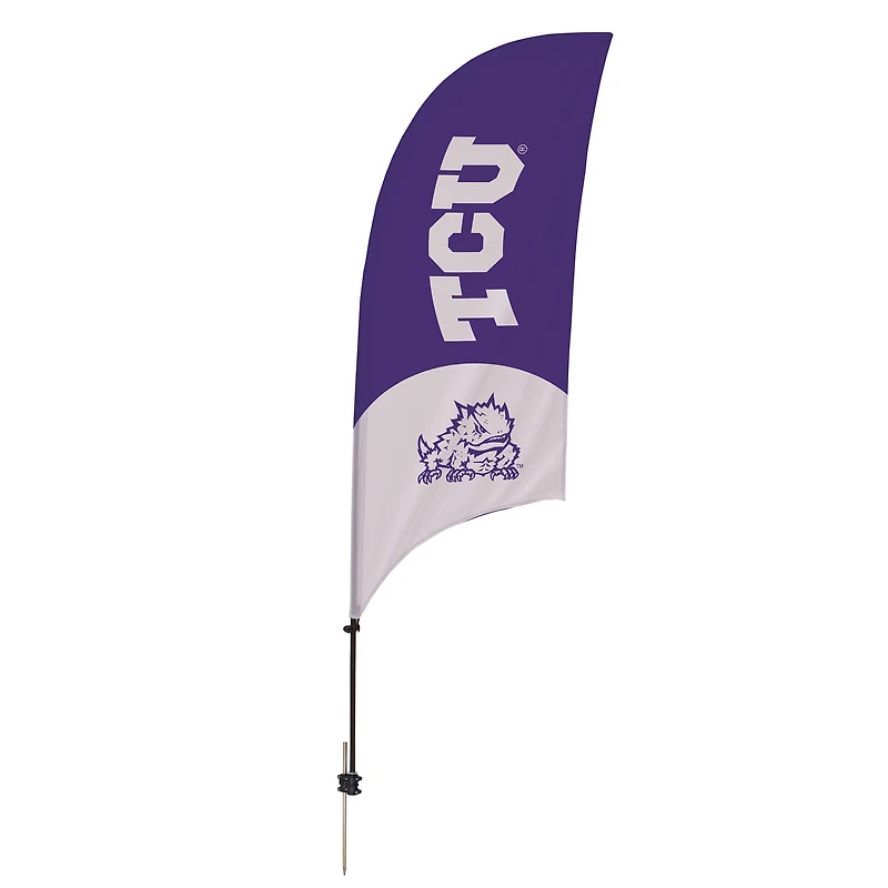 TCU Horned Frogs 7.5' Two-Tone Razor Feather Stake Flag