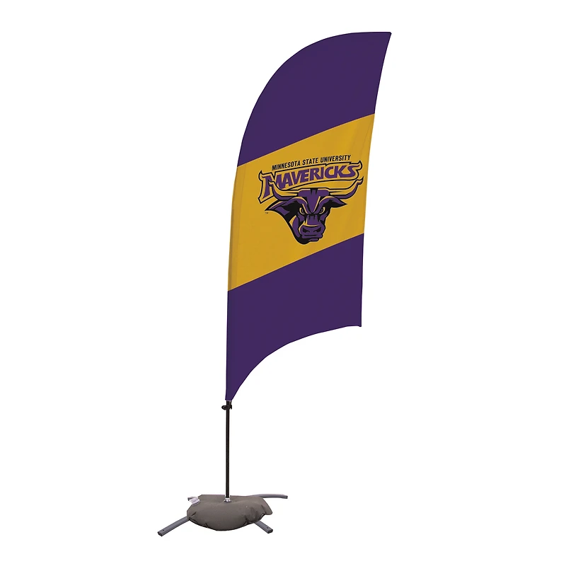 Minnesota State Mavericks 7.5' Tonal Razor Feather Stake Flag with Base