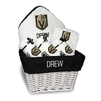 Newborn & Infant White Vegas Golden Knights Personalized Medium Gift Basket