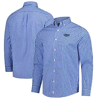Men's Vineyard Vines Royal Florida Gators Carleton Gingham Woven Full-Button Shirt