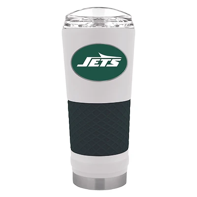 White New York Jets 24oz. Powder Coated Draft Travel Mug