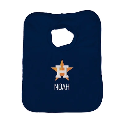 Infant Navy Houston Astros Personalized Bib