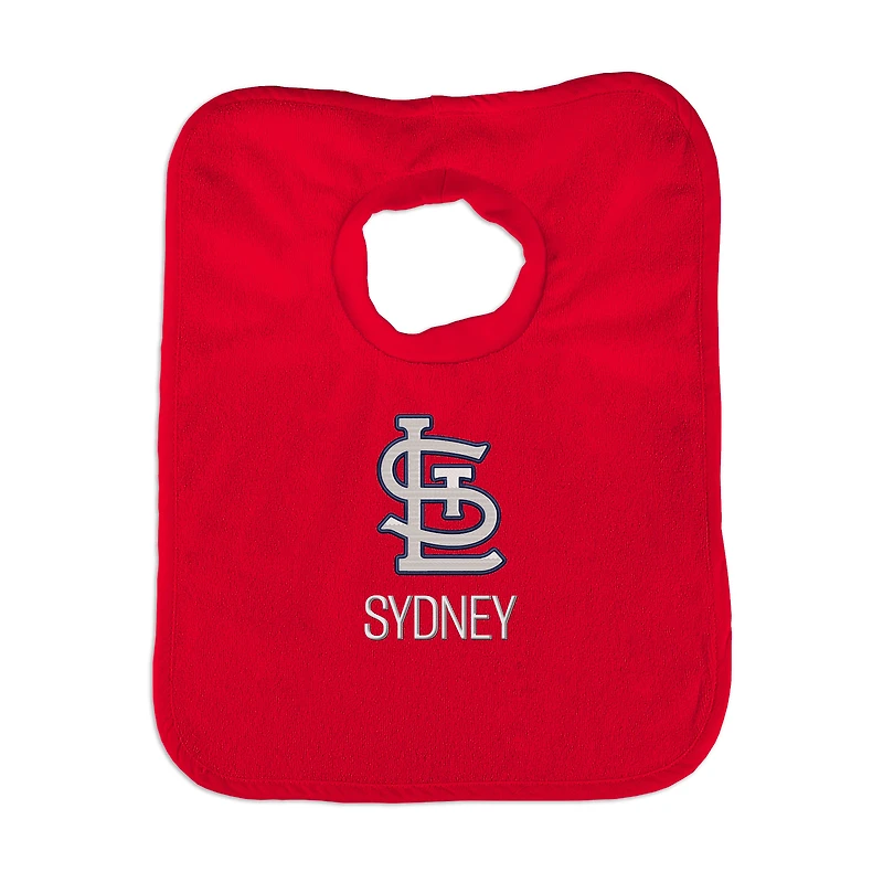 Infant Red St. Louis Cardinals Personalized Bib