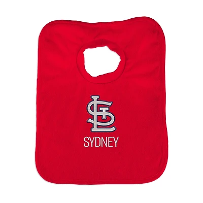 Infant Red St. Louis Cardinals Personalized Bib