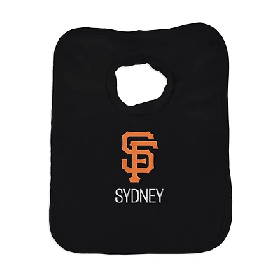 Infant Black San Francisco Giants Personalized Bib